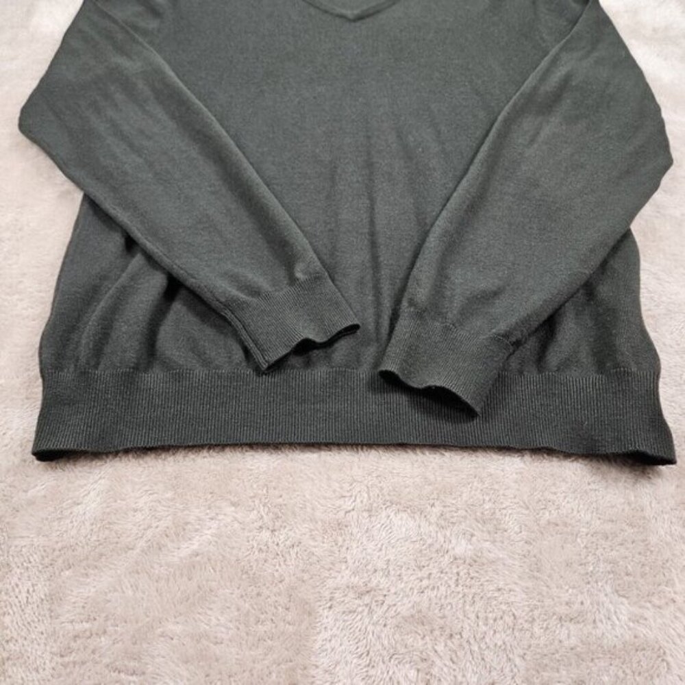 Tiger Of Sweden Fine Italian Yarn Sweater Mens Size L Green Pullover Long Sleeve - Picture 9 of 10